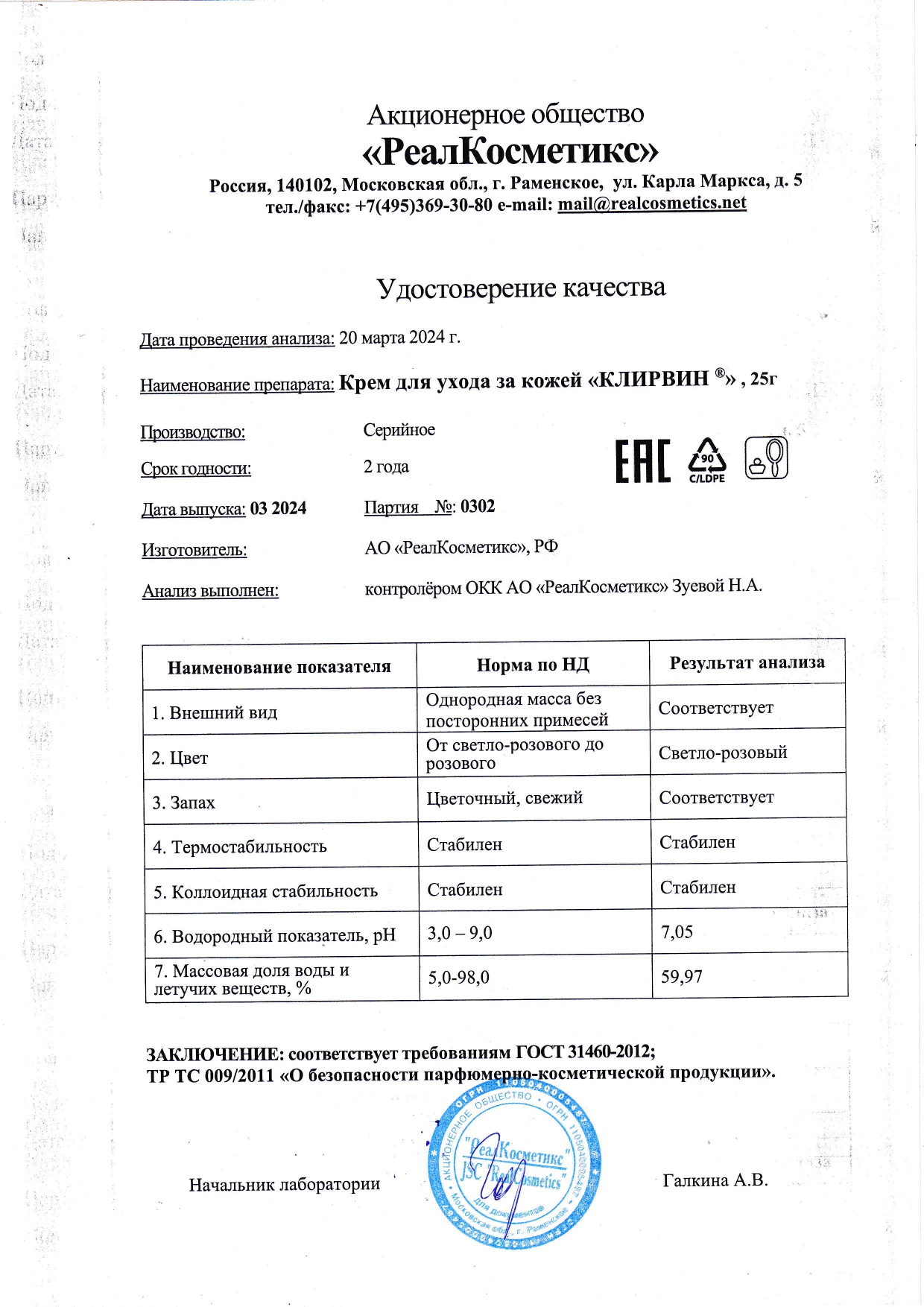 Паспорт №0320240302